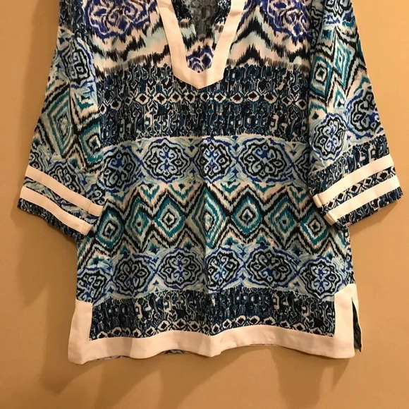 Tina Stephens Tunic Blouse Beach Swim Cover Up - Picture 3 of 6